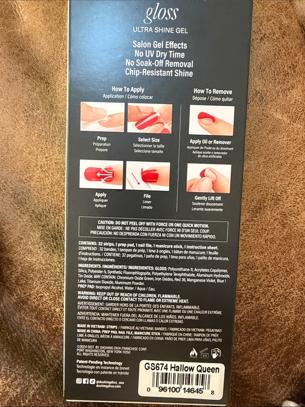 Ultra Shine Gel Nail Strips - Black & Orange Glitter Halloween NEW SEALED - Picture 2 of 2